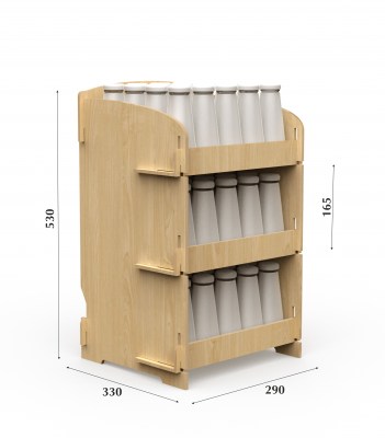 Полка (дисплей) из фанеры без рекламного топпера